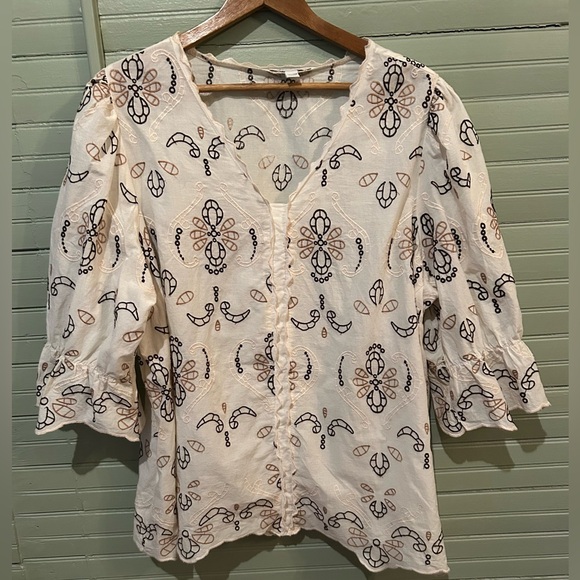 NWOT Cato Women's Multicolored Embroidered Blouse Size 22/24W - Picture 1 of 10